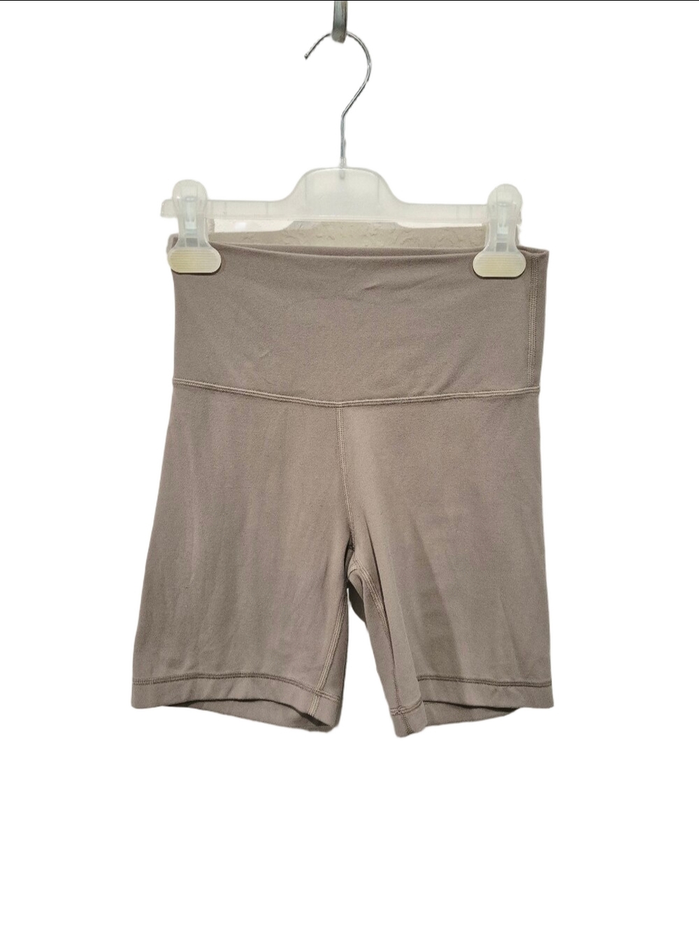 TNA High-Waist Bike Shorts in Taupe